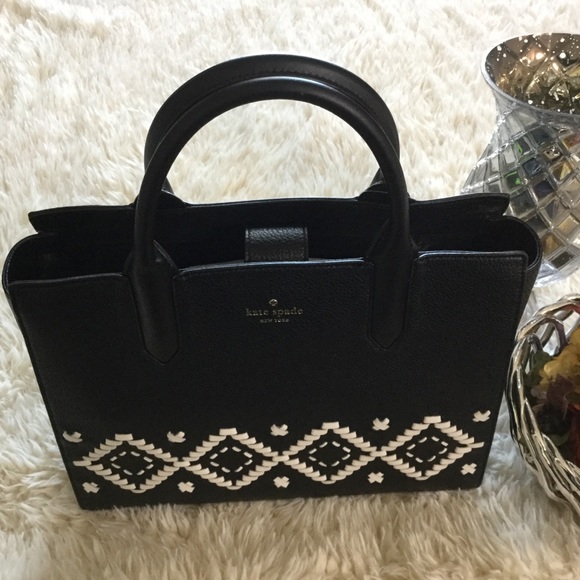 Kate Spade Leather Satchel Flynn Street Meriwether - Picture 3 of 8